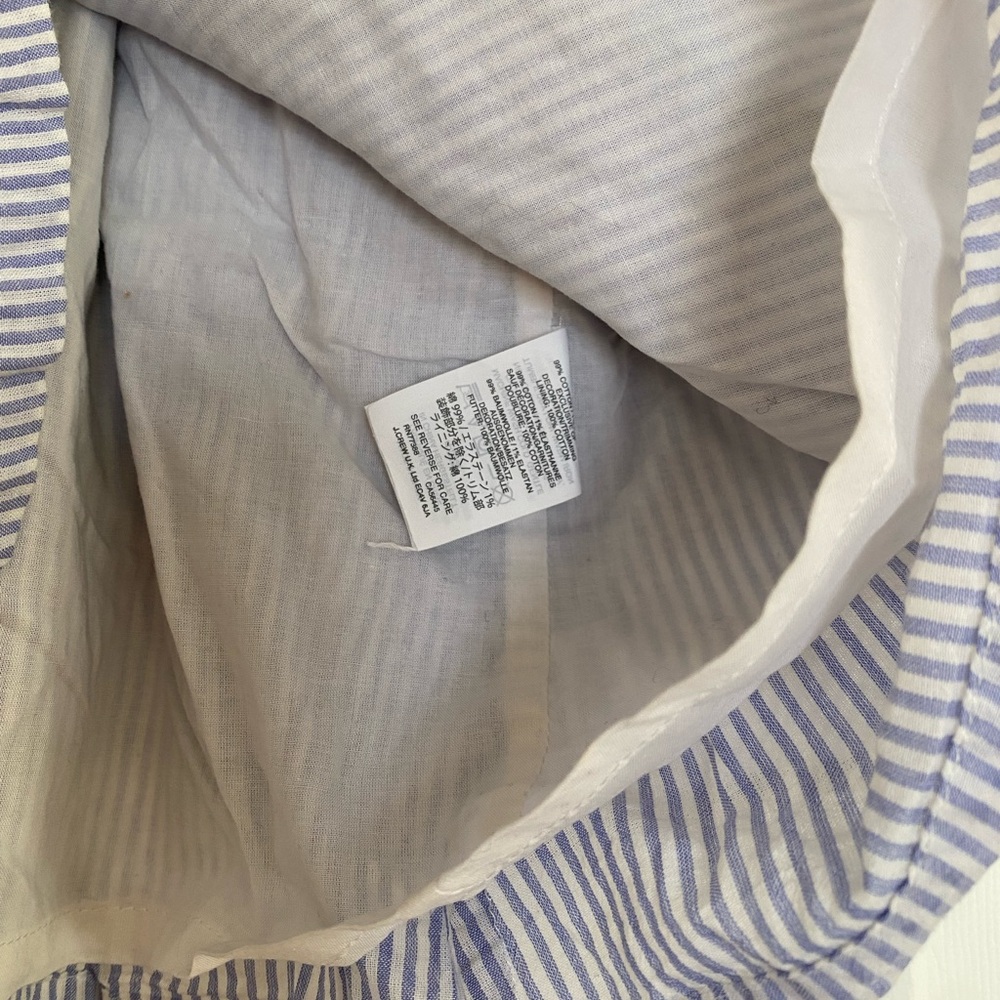 J. Crew Pinstripe Ruffle Tank Top - Picture 4 of 6